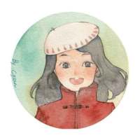 冬季漫画女头，愿你喜 下雪了，一片白，走路
