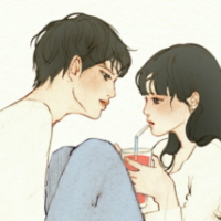 韩国的插画图，画风有点甜哦 我曾经把我的全部给了