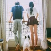 情侣头像 别用丧家之犬的眼神看
