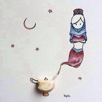 手绘、 喜欢一首歌，很多时候