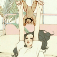 韩国的插画图，画风有点甜哦 我曾经把我的全部给了