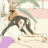 韩国的插画图，画风有点甜哦 我曾经把我的全部给了