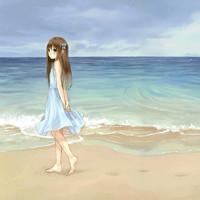 海边美女 来生若不再是一场戏.