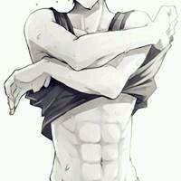 脱衣肌肉动漫男头。 你的离开　是不是对我