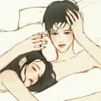 韩国的插画图，画风有点甜哦 我曾经把我的全部给了